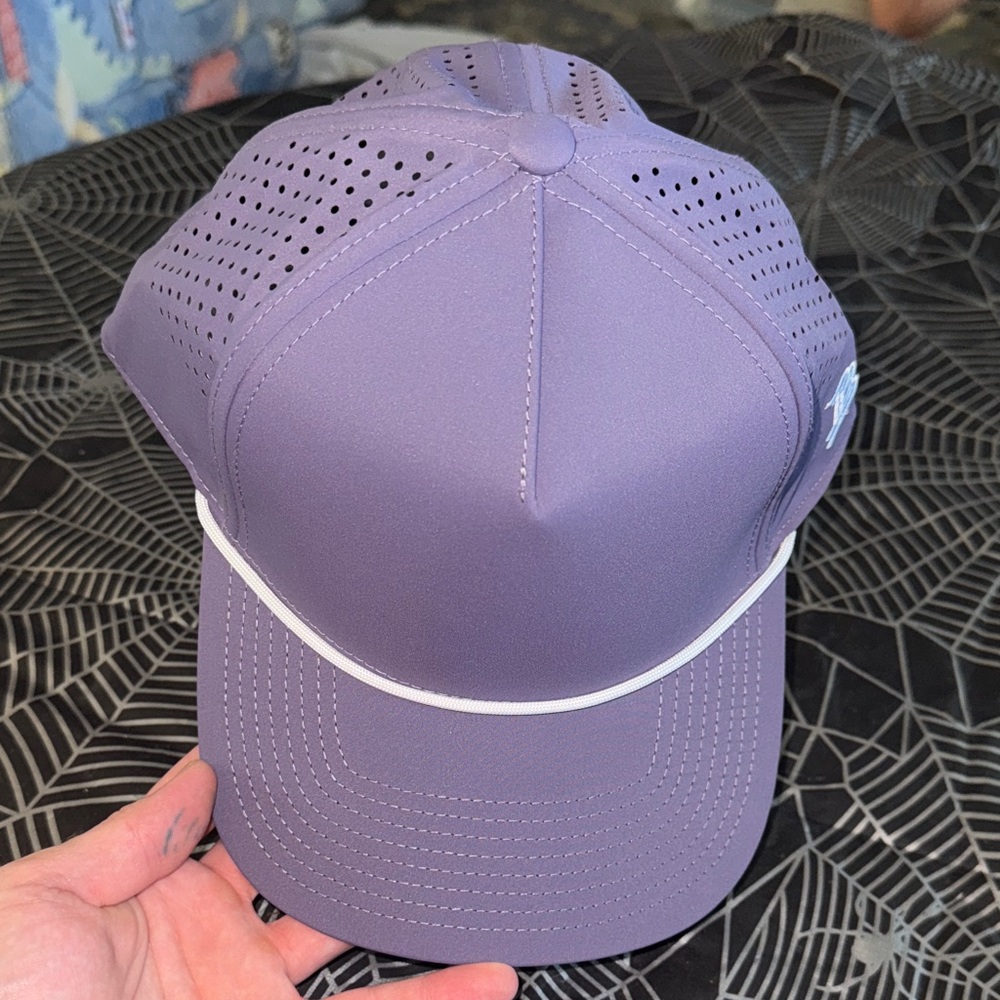Purple Blank Branded Bills SnapBack W/ White Roped Brim - Picture 4 of 4